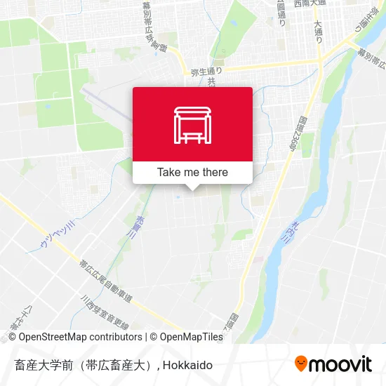 畜産大学前（帯広畜産大） map