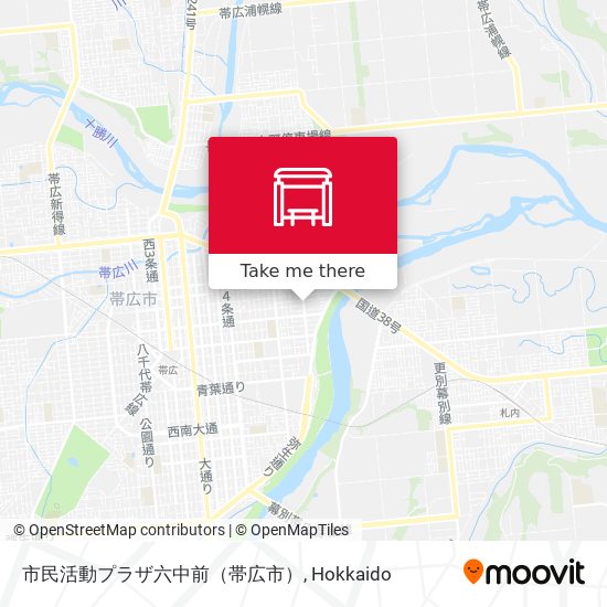 市民活動プラザ六中前（帯広市） map