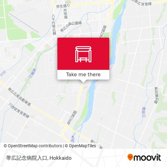 帯広記念病院入口 map