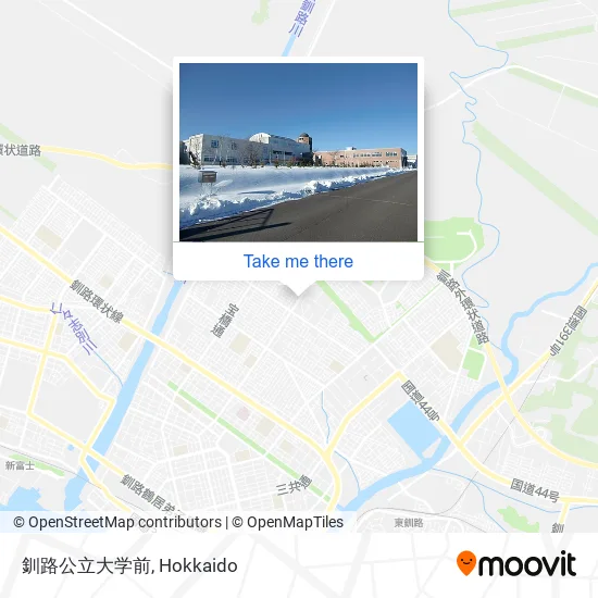 Kushiro Public University-mae map
