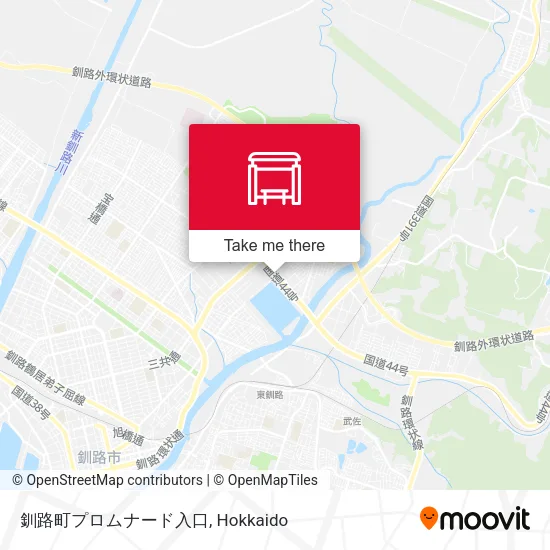 釧路町プロムナード入口 map