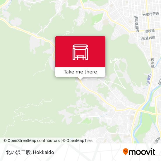 北の沢二股 map