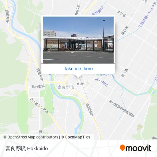 富良野駅 map