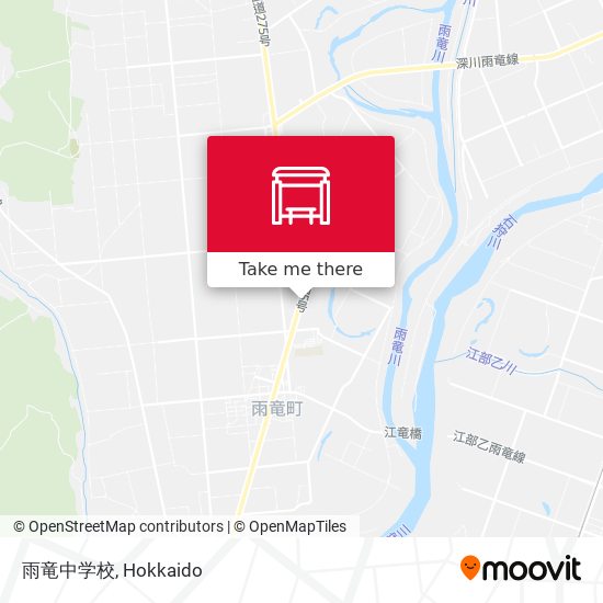 雨竜中学校 map