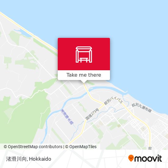 渚滑川向 map