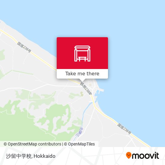 沙留中学校 map