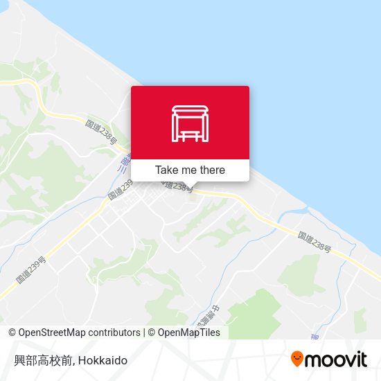 興部高校前 map