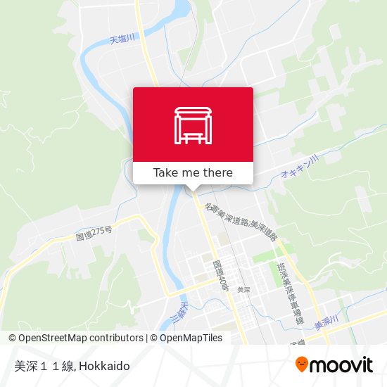 美深１１線 map