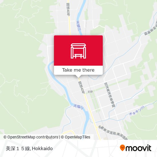 美深１５線 map