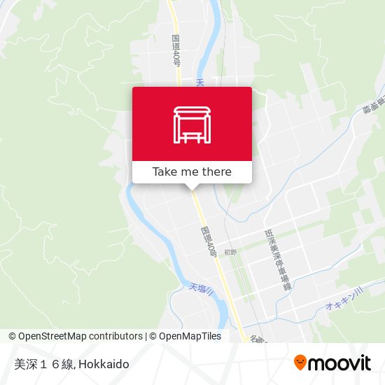 美深１６線 map