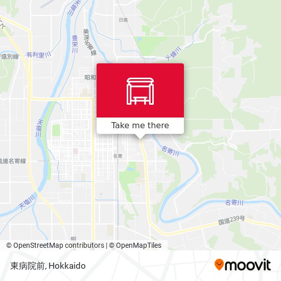 東病院前 map