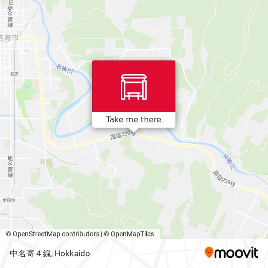 中名寄４線 map
