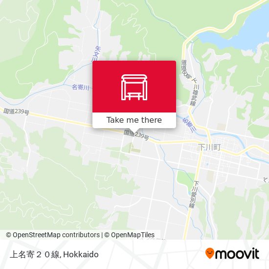 上名寄２０線 map