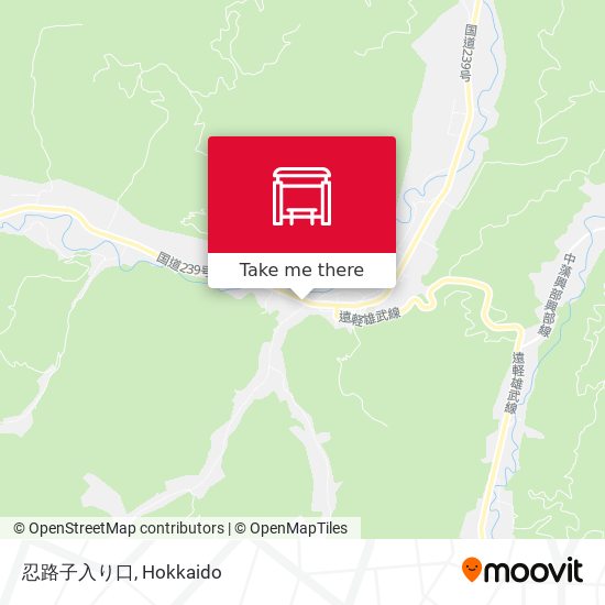 忍路子入り口 map