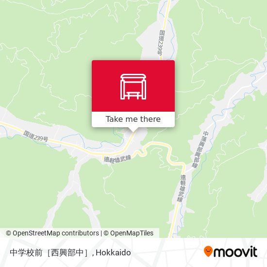 中学校前［西興部中］ map