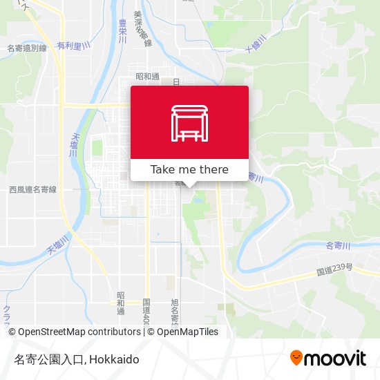 名寄公園入口 map
