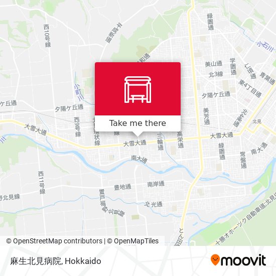 麻生北見病院 map