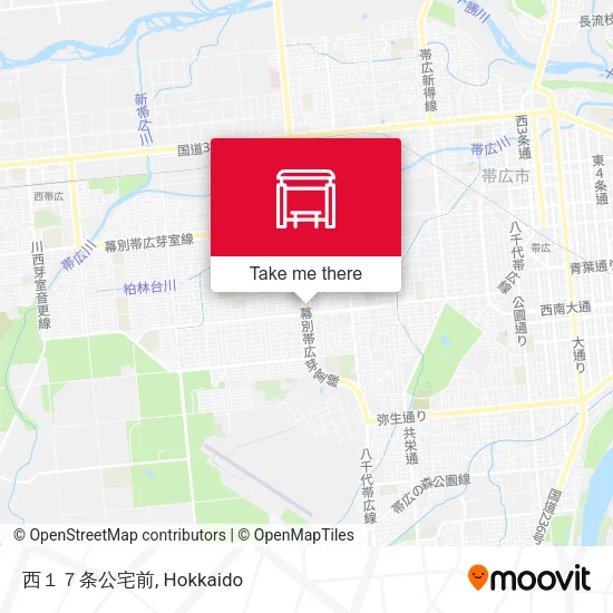 西１７条公宅前 map