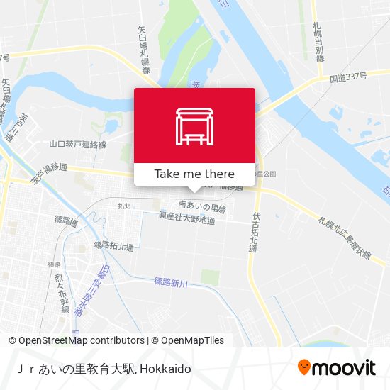 Ｊｒあいの里教育大駅 map
