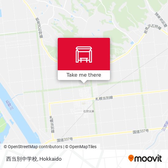 西当別中学校 map
