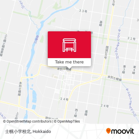 士幌小学校北 map