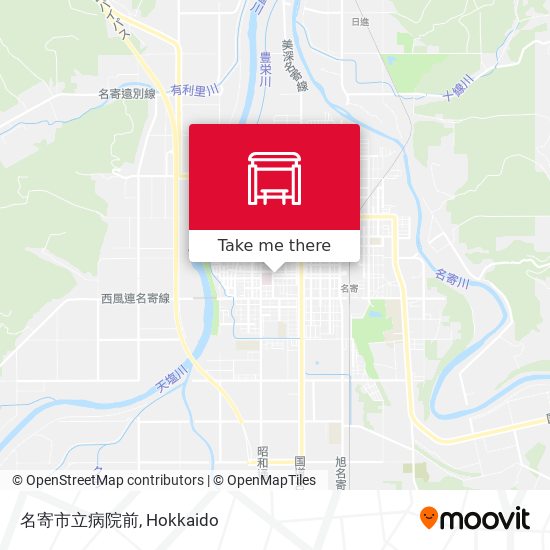 名寄市立病院前 map