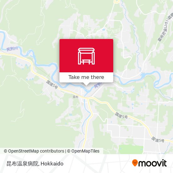 昆布温泉病院 map