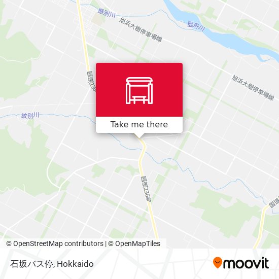 石坂バス停 map