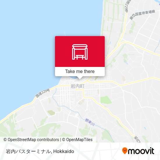 岩内バスターミナル map