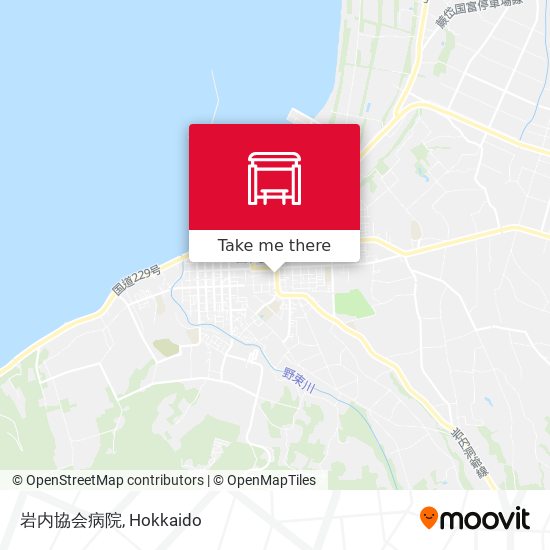 岩内協会病院 map