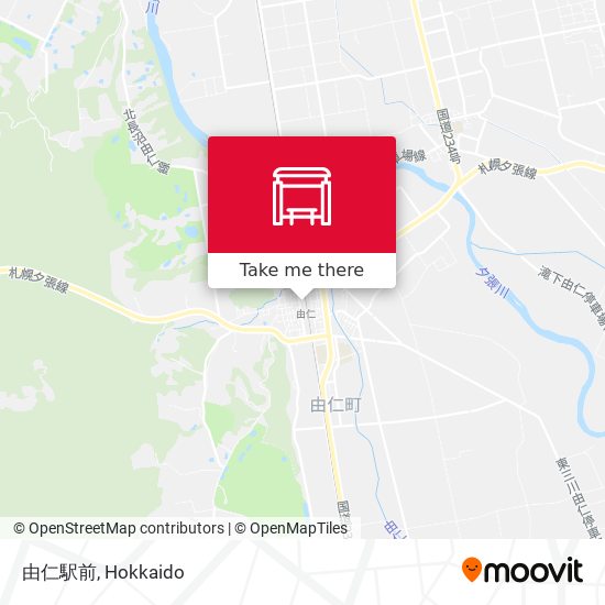 由仁駅前 map