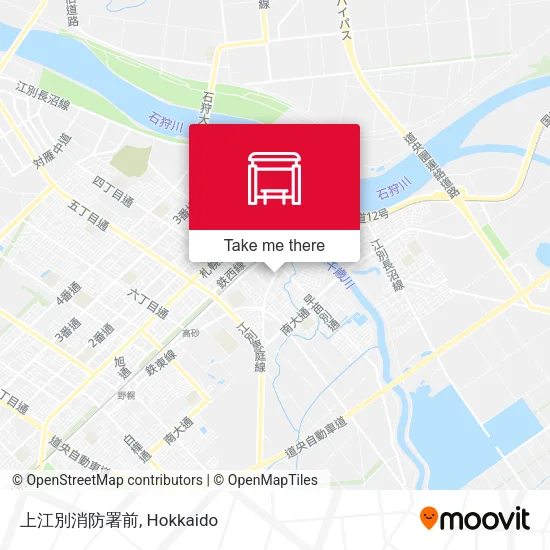 上江別消防署前 map