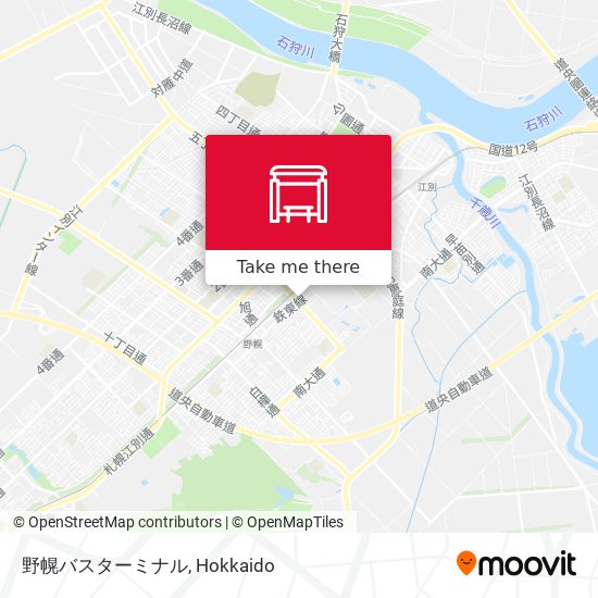野幌バスターミナル map