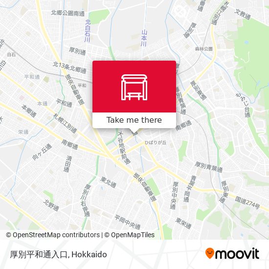 厚別平和通入口 map