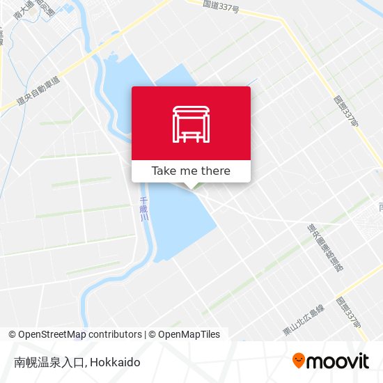 南幌温泉入口 map