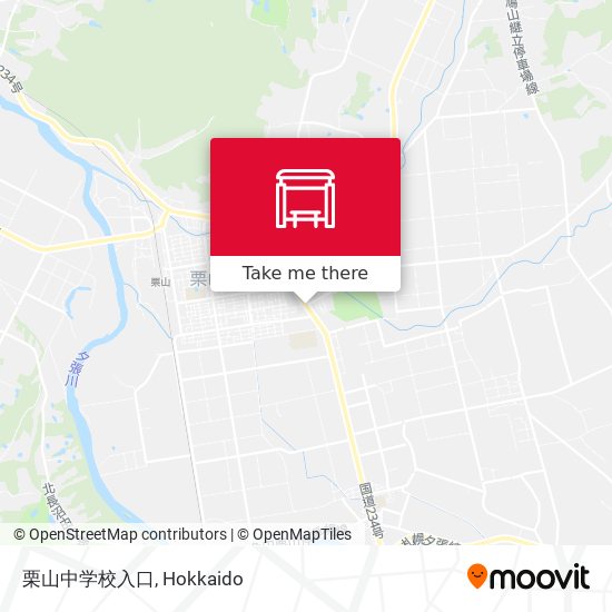 栗山中学校入口 map