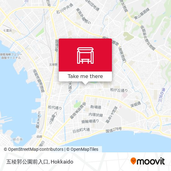 五稜郭公園前入口 map