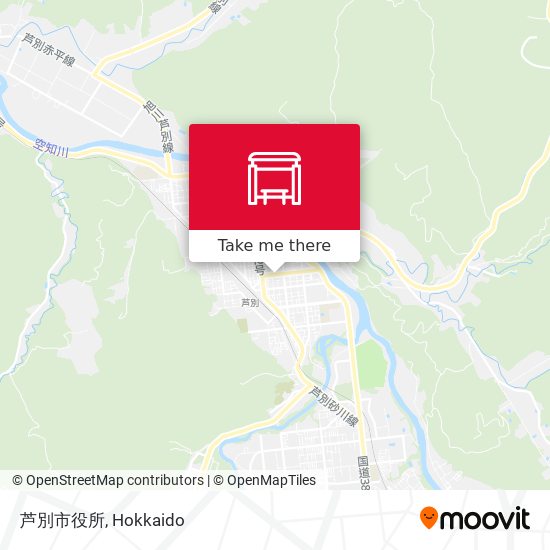 芦別市役所 map