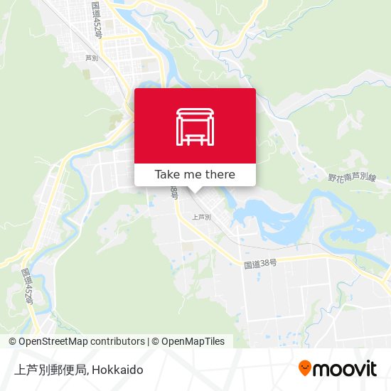 上芦別郵便局 map