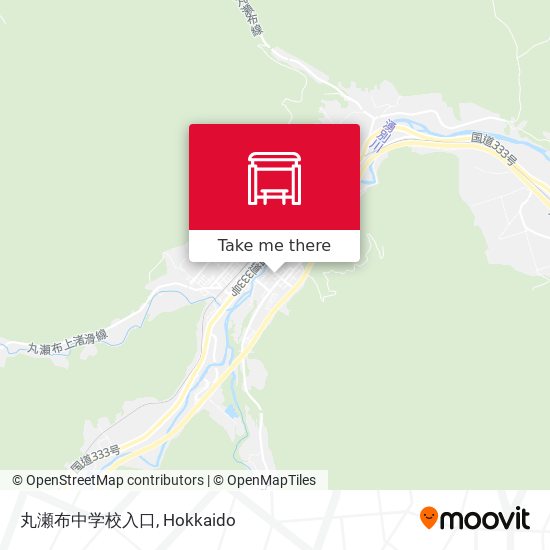 丸瀬布中学校入口 map