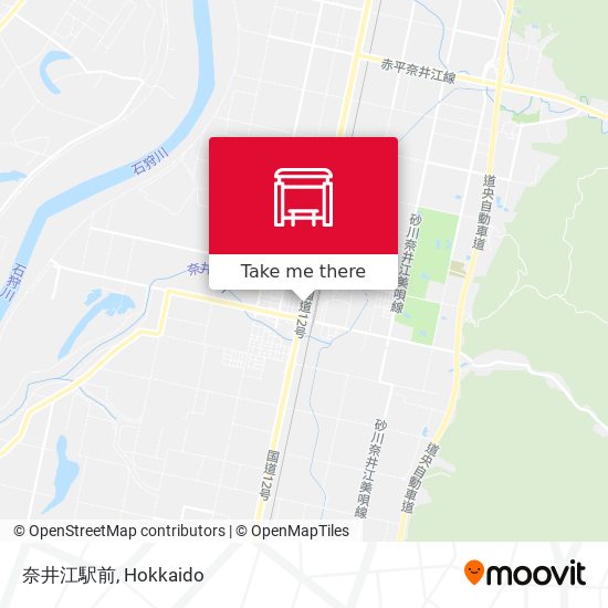 奈井江駅前 map