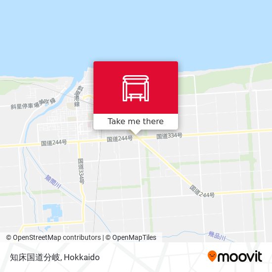 知床国道分岐 map