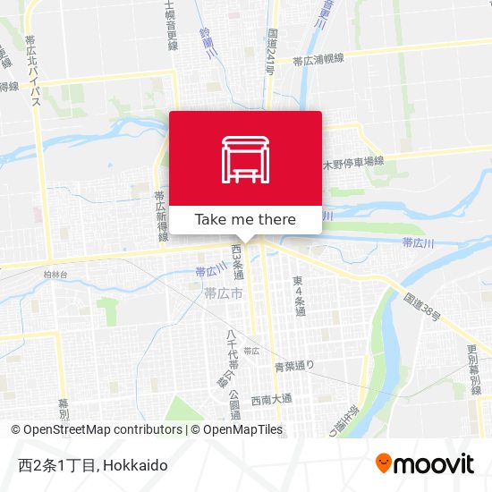 西2条1丁目 map