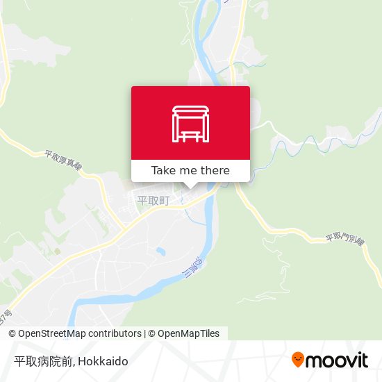 平取病院前 map