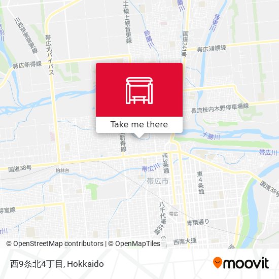 西9条北4丁目 map