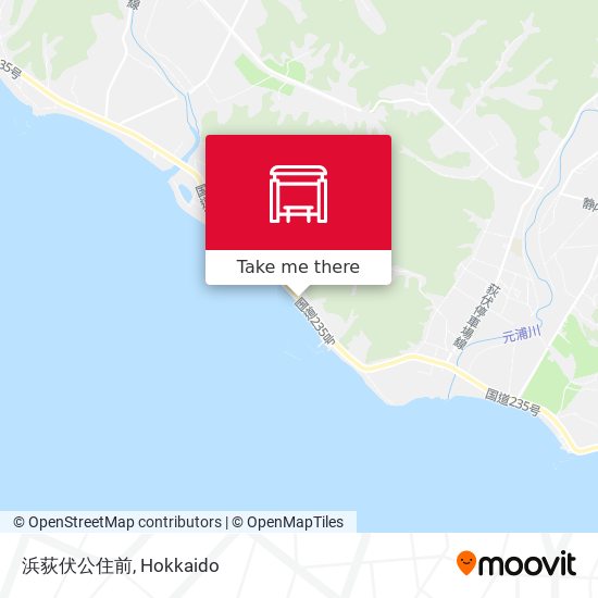 浜荻伏公住前 map