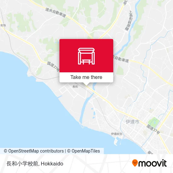 In front of Nagawa Elementary School map