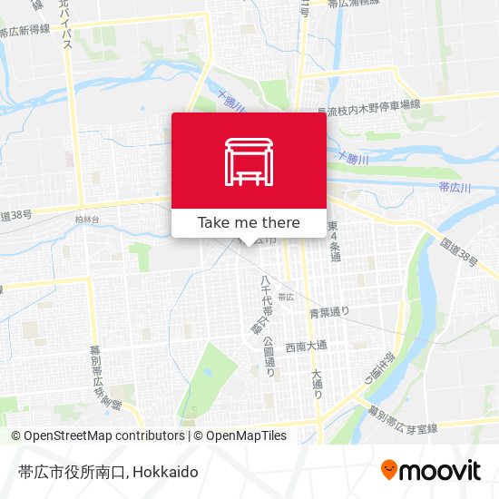 帯広市役所南口 map