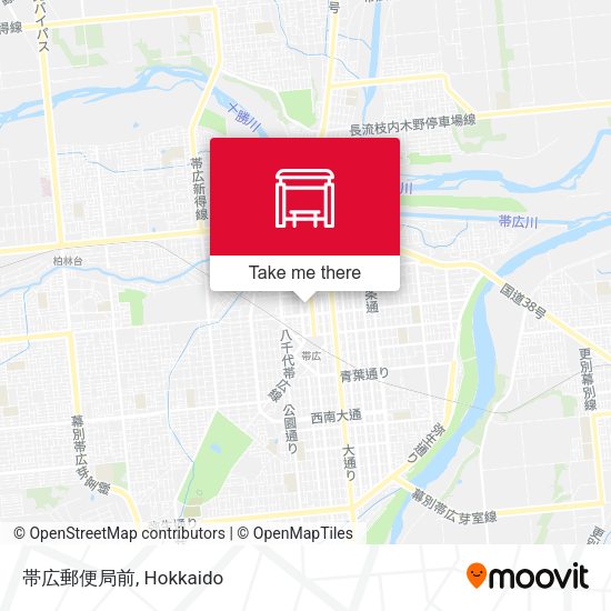 帯広郵便局前 map