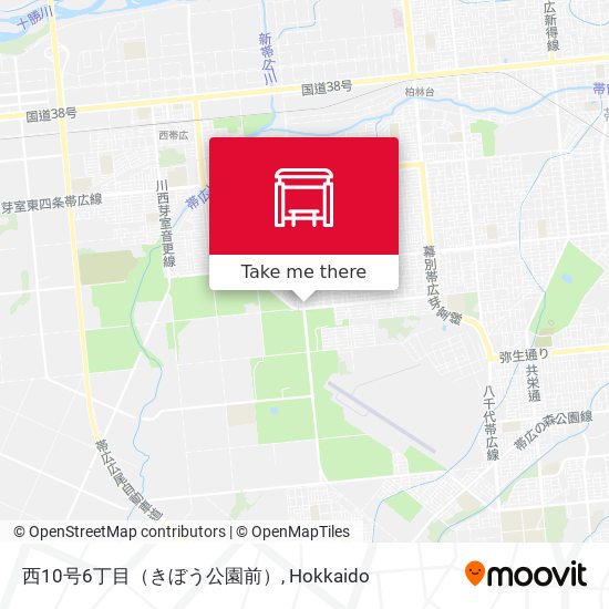 西10号6丁目（きぼう公園前） map